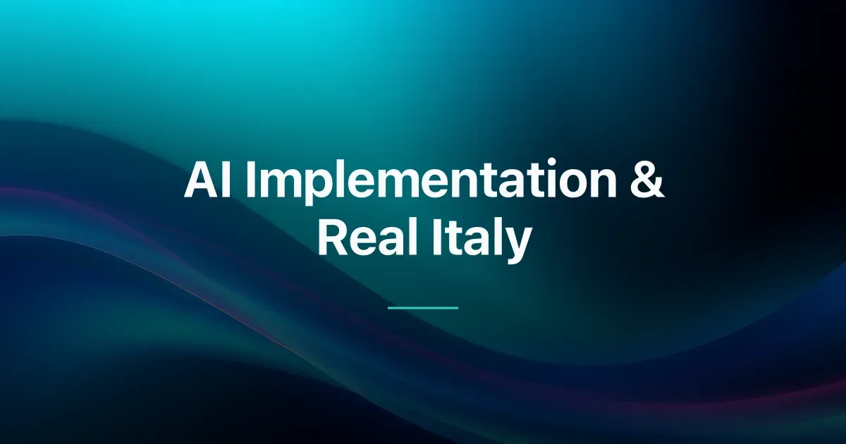 AI Implementation for Real Estate Companies in Italy — overview and analysis